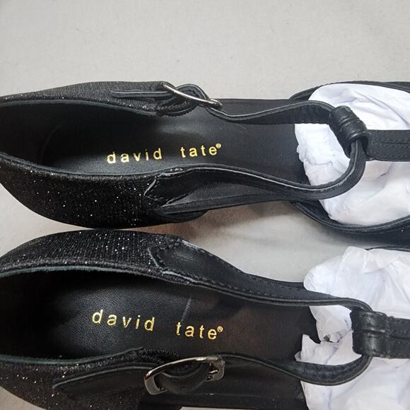 David Tate Fantastic Black Glitter Women's Mary Jane Size 10 M - Picture 6 of 8